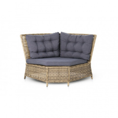Продажа дивана 4SIS Бергамо, плетеный угловой диванный модуль, соломенный цвет по цене 104910 ₽