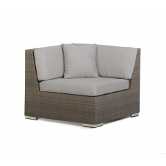 Продажа дивана 4SIS Беллуно модуль угловой серо-коричневый с  темно-серыми подушками по цене 43000 ₽
