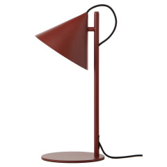 Продажа настольной лампы Frandsen Benjamin, темно-красная матовая, черный шнур по цене 20300 ₽