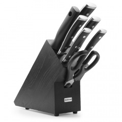 Продажа ножа WUESTHOF Classic Ikon, черная подставка из бука, 7 предметов по цене 54990 ₽